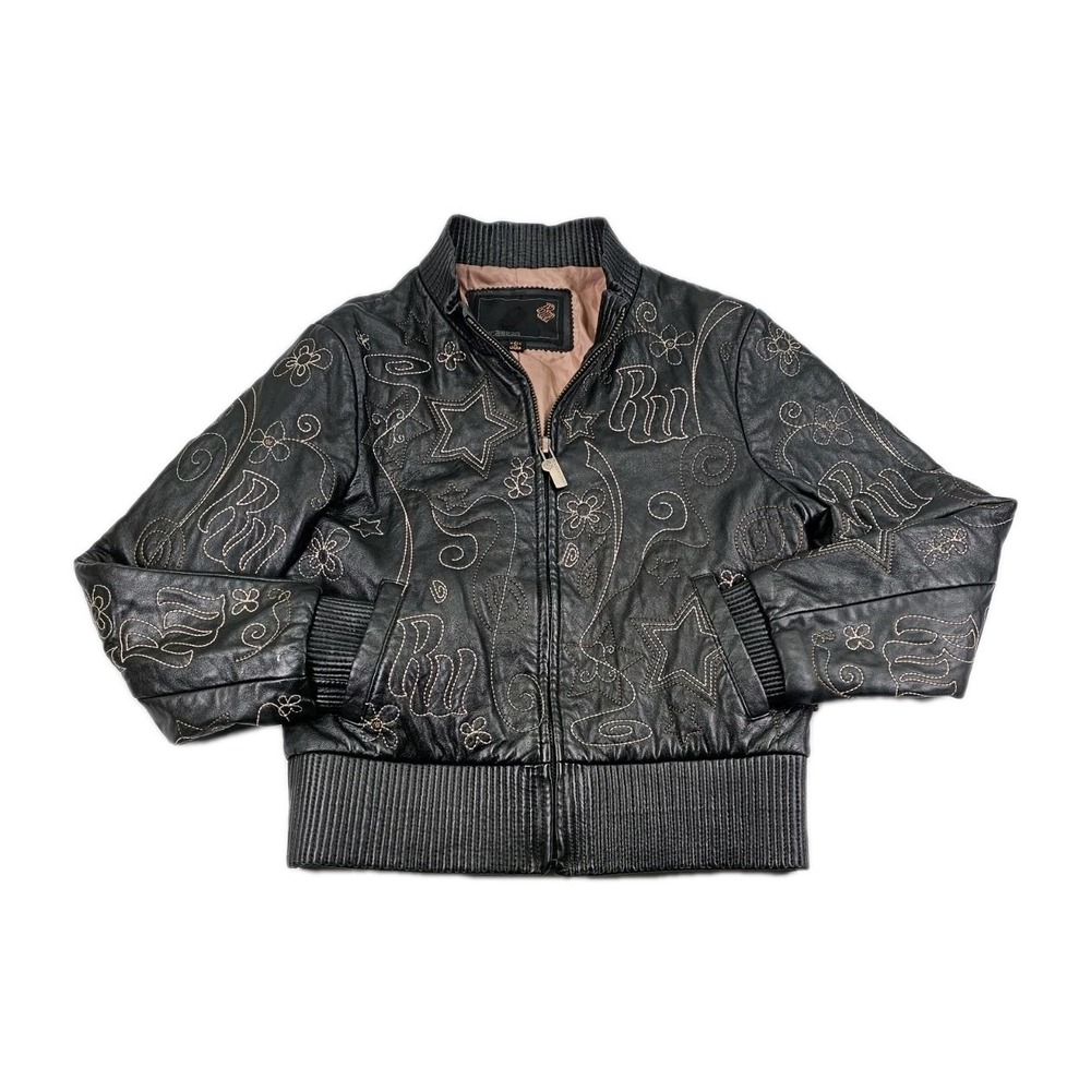 VTG Rocawear Black Embroidered Bomber Jacket
